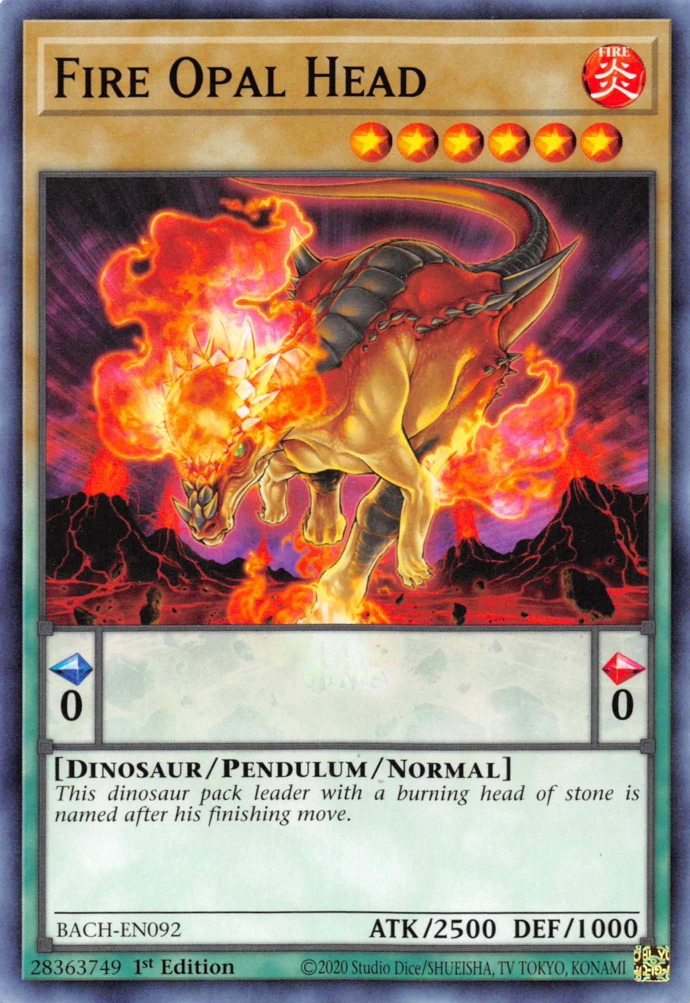 Fire Opal Head [BACH-EN092] Common - Josh's Cards