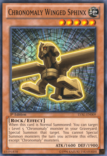 Chronomaly Winged Sphinx [LVAL-EN009] Common - Josh's Cards