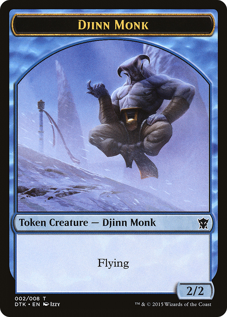 Djinn Monk (DTK-002) - Dragons of Tarkir Tokens