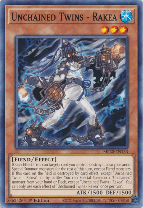 Unchained Twins - Rakea [MP20-EN153] Common - Josh's Cards