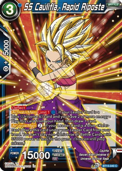 SS Caulifla, Rapid Riposte (BT15-040) [Saiyan Showdown] Parallel Foil