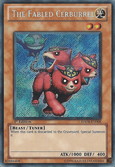 The Fabled Cerburrel [HA04-EN008] Secret Rare - Josh's Cards