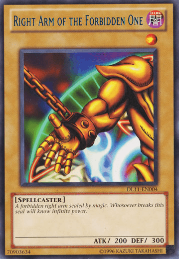 Right Arm of the Forbidden One (Blue) [DL11-EN004] Rare - Josh's Cards