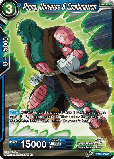Pirina, Universe 6 Combination (BT15-056) [Saiyan Showdown] Parallel Foil
