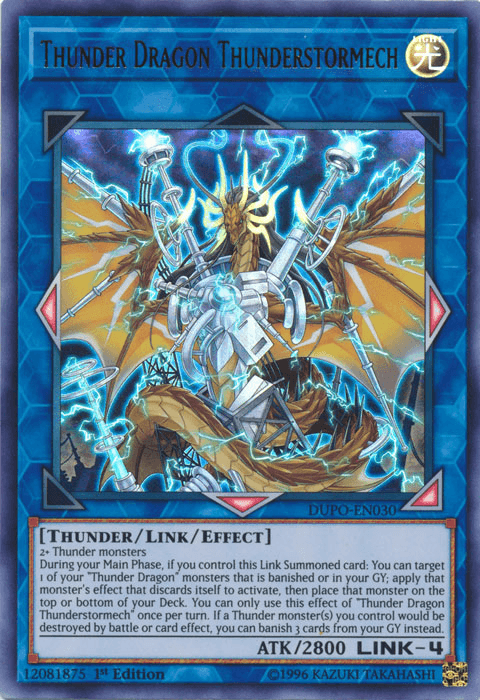 Thunder Dragon Thunderstormech [DUPO-EN030] Ultra Rare - Josh's Cards