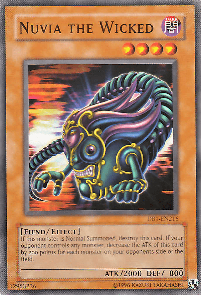 Nuvia the Wicked [DB1-EN216] Common - Josh's Cards