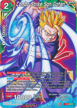 Combo Strike Son Gohan (Shop Tournament: Assault of Saiyans) (P-130) [Promotion Cards] Parallel Foil