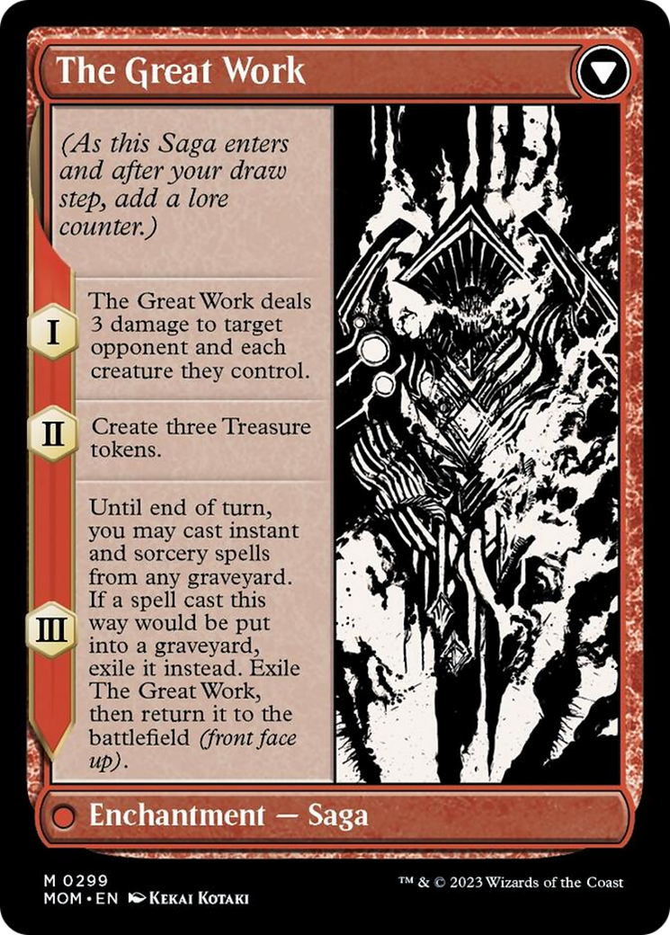 Urabrask // The Great Work (MOM-299) - March of the Machine: (Showcase) (Borderless) Foil