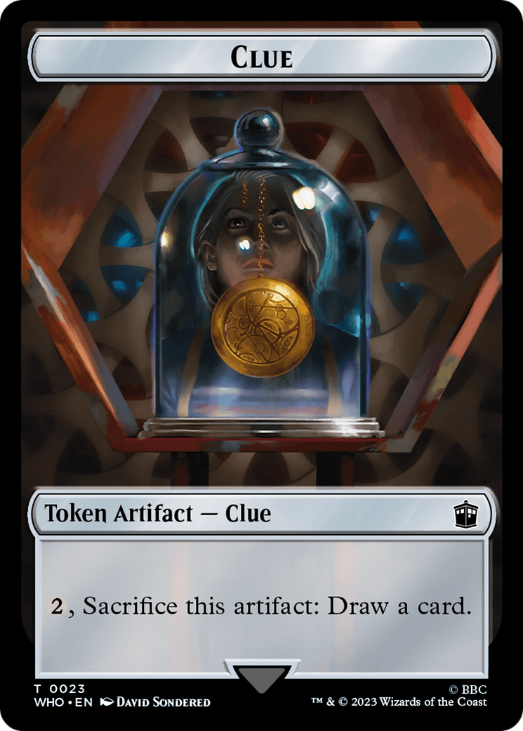 Copy // Clue (0023) Double-Sided Token [Doctor Who Tokens] Foil