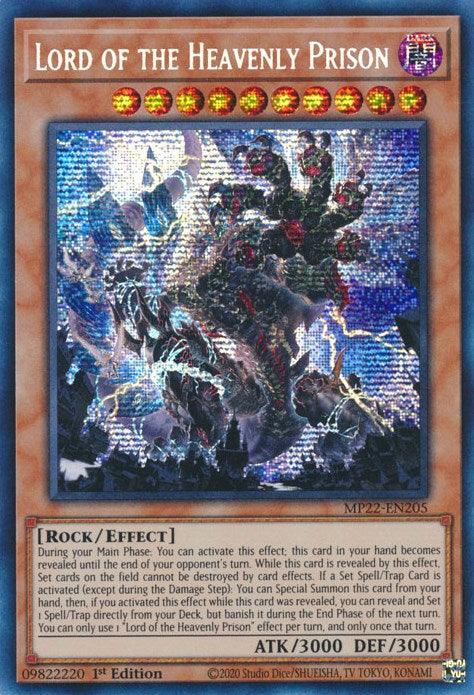 Lord of the Heavenly Prison [MP22-EN205] Prismatic Secret Rare - Josh's Cards