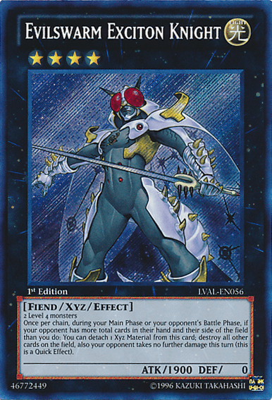 Evilswarm Exciton Knight [LVAL-EN056] Secret Rare - Josh's Cards