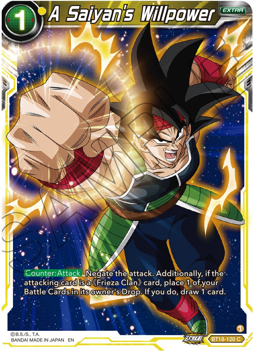 A Saiyan's Willpower (BT18-120) [Dawn of the Z-Legends] Parallel Foil