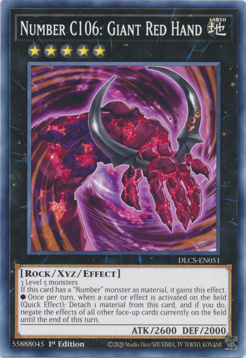 Number C106: Giant Red Hand [DLCS-EN051] Common - Josh's Cards