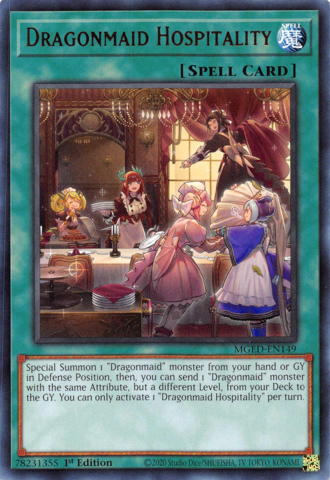 Dragonmaid Hospitality [MGED-EN149] Rare - Josh's Cards