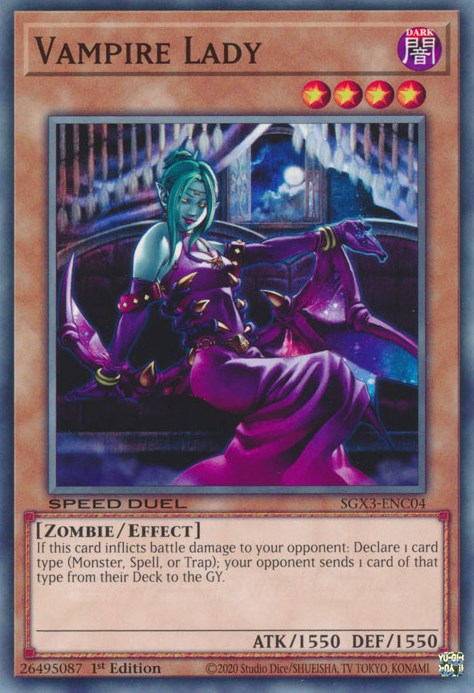Vampire Lady (SGX3-ENC04) - Speed Duel GX: Duelists of Shadows 1st Edition