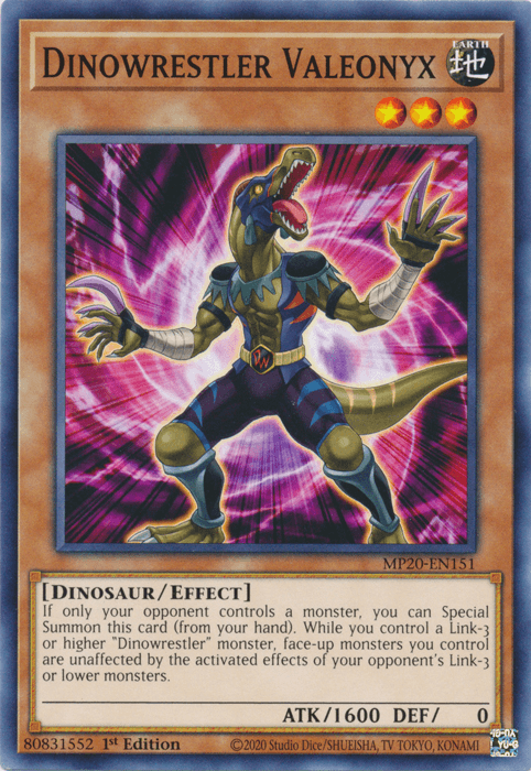 Dinowrestler Valeonyx [MP20-EN151] Common - Josh's Cards