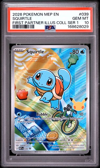 Squirtle First Partner Illustration Collection Mega Evolution Promo 039 PSA 10