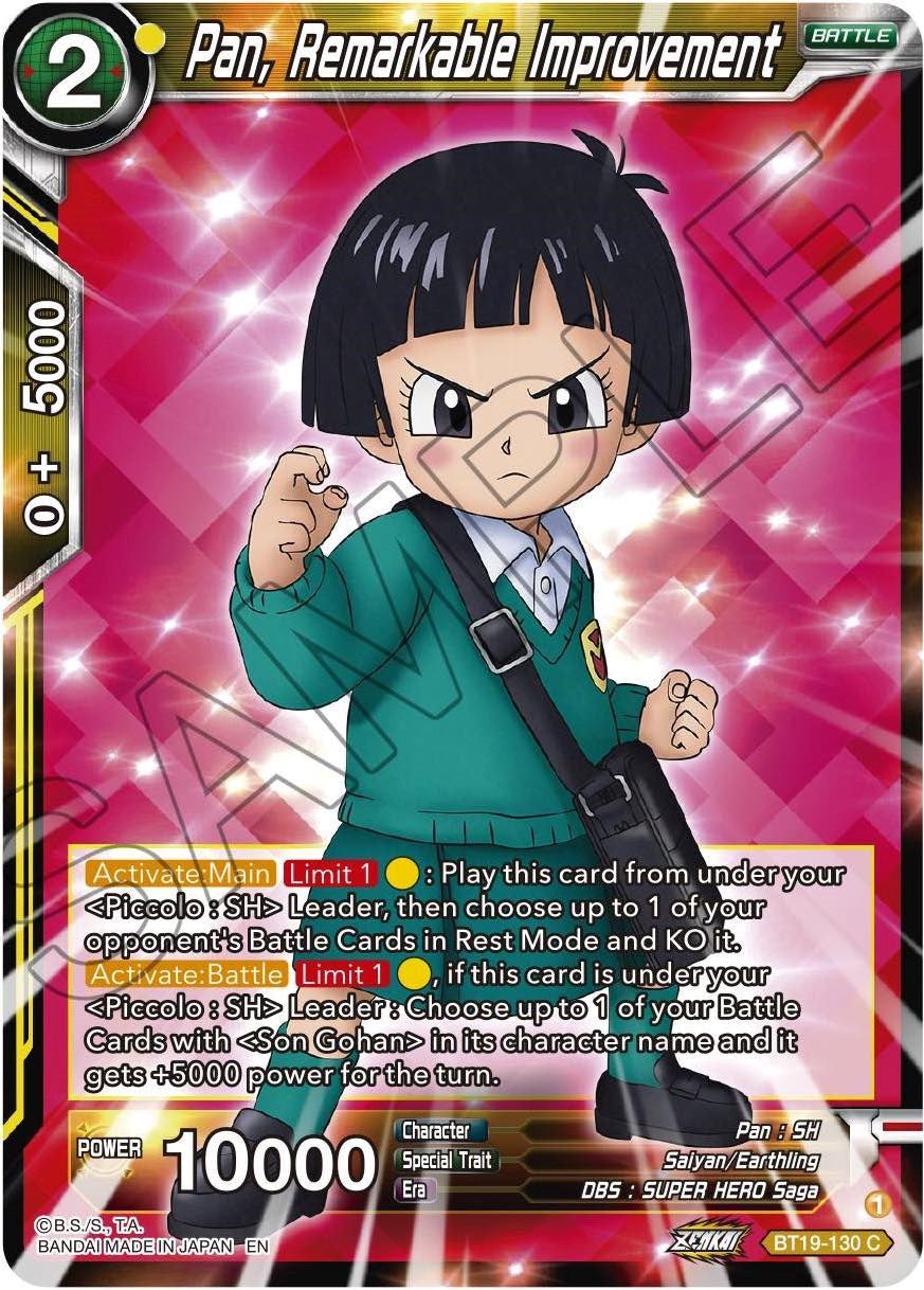 Pan, Remarkable Improvement (BT19-130) [Fighter's Ambition] Parallel Foil