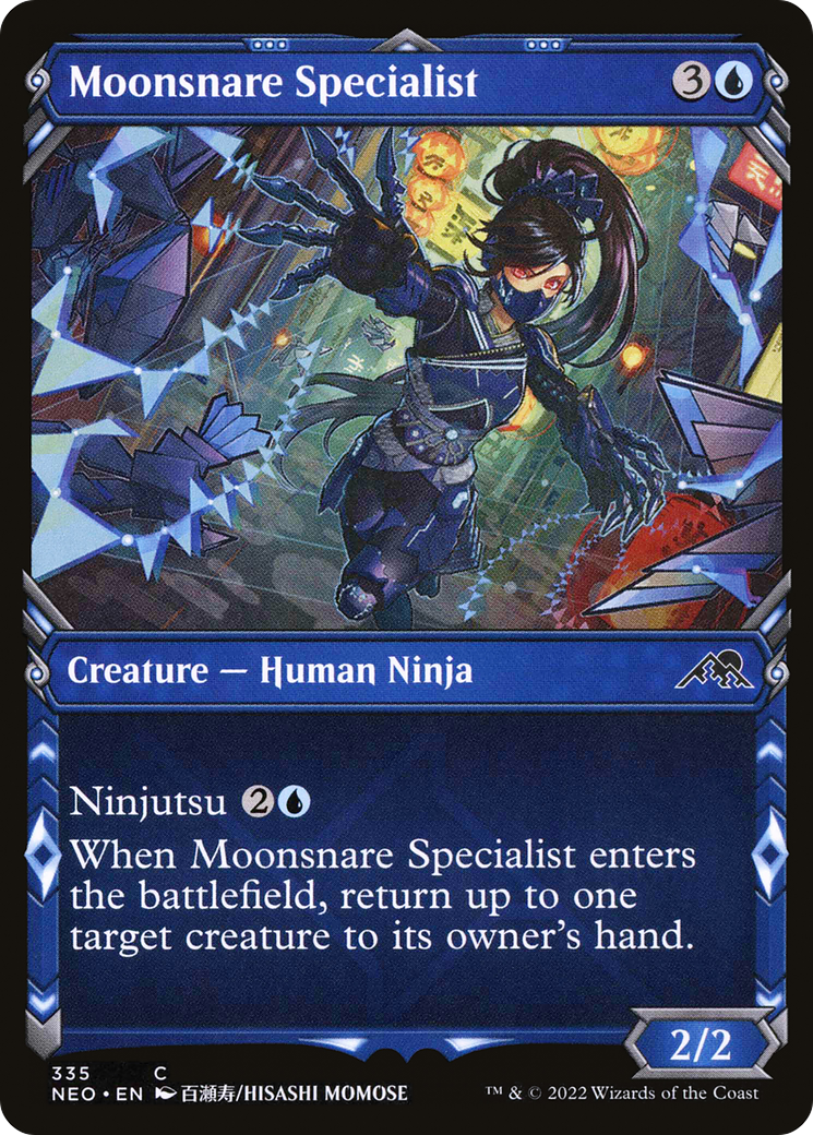 Moonsnare Specialist (NEO-335) - Kamigawa: Neon Dynasty: (Showcase)