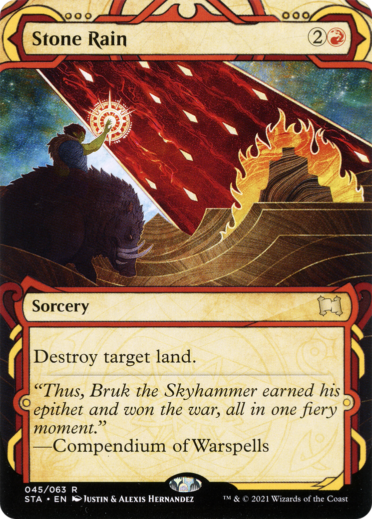 Stone Rain (STA-045) - Strixhaven Mystical Archive: (Showcase) (Borderless)