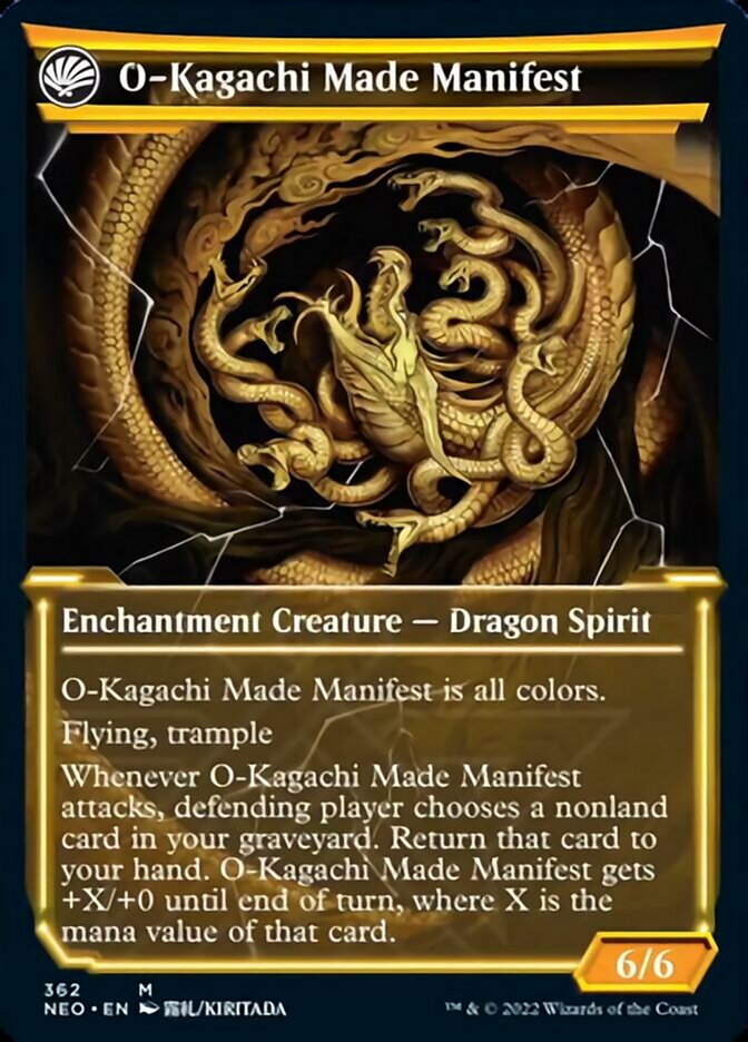 The Kami War // O-Kagachi Made Manifest (NEO-362) - Kamigawa: Neon Dynasty: (Showcase, fandfc) Foil