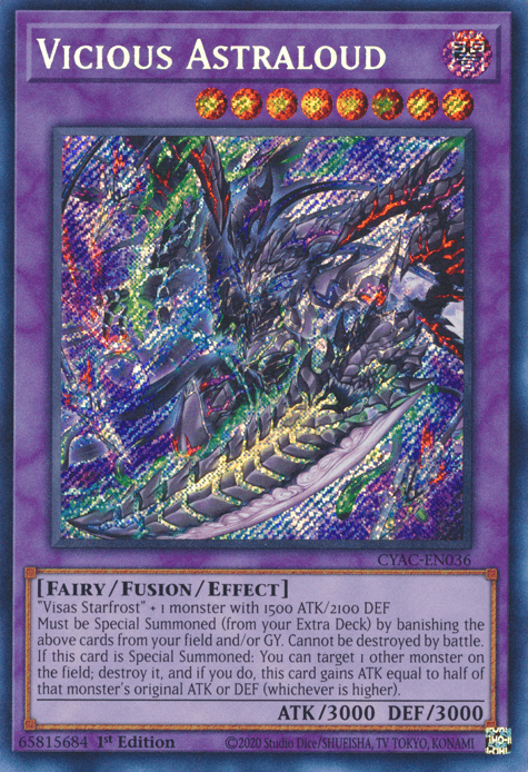 Vicious Astraloud [CYAC-EN036] Secret Rare - Josh's Cards