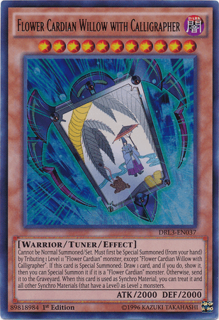 Flower Cardian Willow with Calligrapher [DRL3-EN037] Ultra Rare - Josh's Cards
