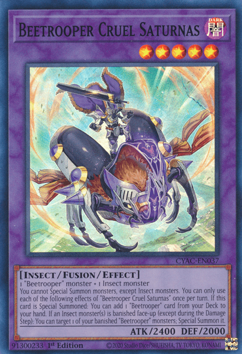 Beetrooper Cruel Saturnas [CYAC-EN037] Super Rare - Josh's Cards