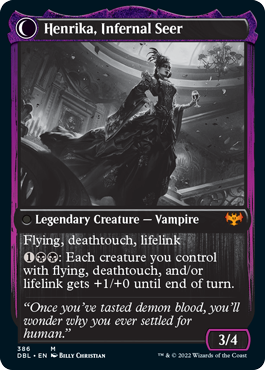 Henrika Domnathi // Henrika, Infernal Seer (DBL-386) - Innistrad: Double Feature: (Double Faced Transform) Foil