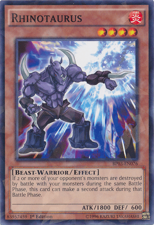 Rhinotaurus [BP03-EN076] Shatterfoil Rare - Josh's Cards