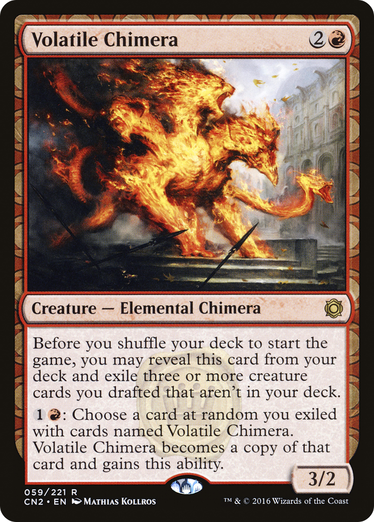 Volatile Chimera (CN2-059) - Conspiracy: Take the Crown: (draft) Foil