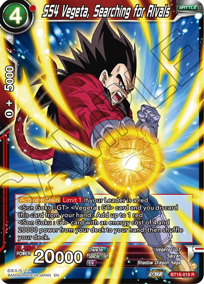 SS4 Vegeta, Searching for Rivals (BT18-016) [Dawn of the Z-Legends] Parallel Foil