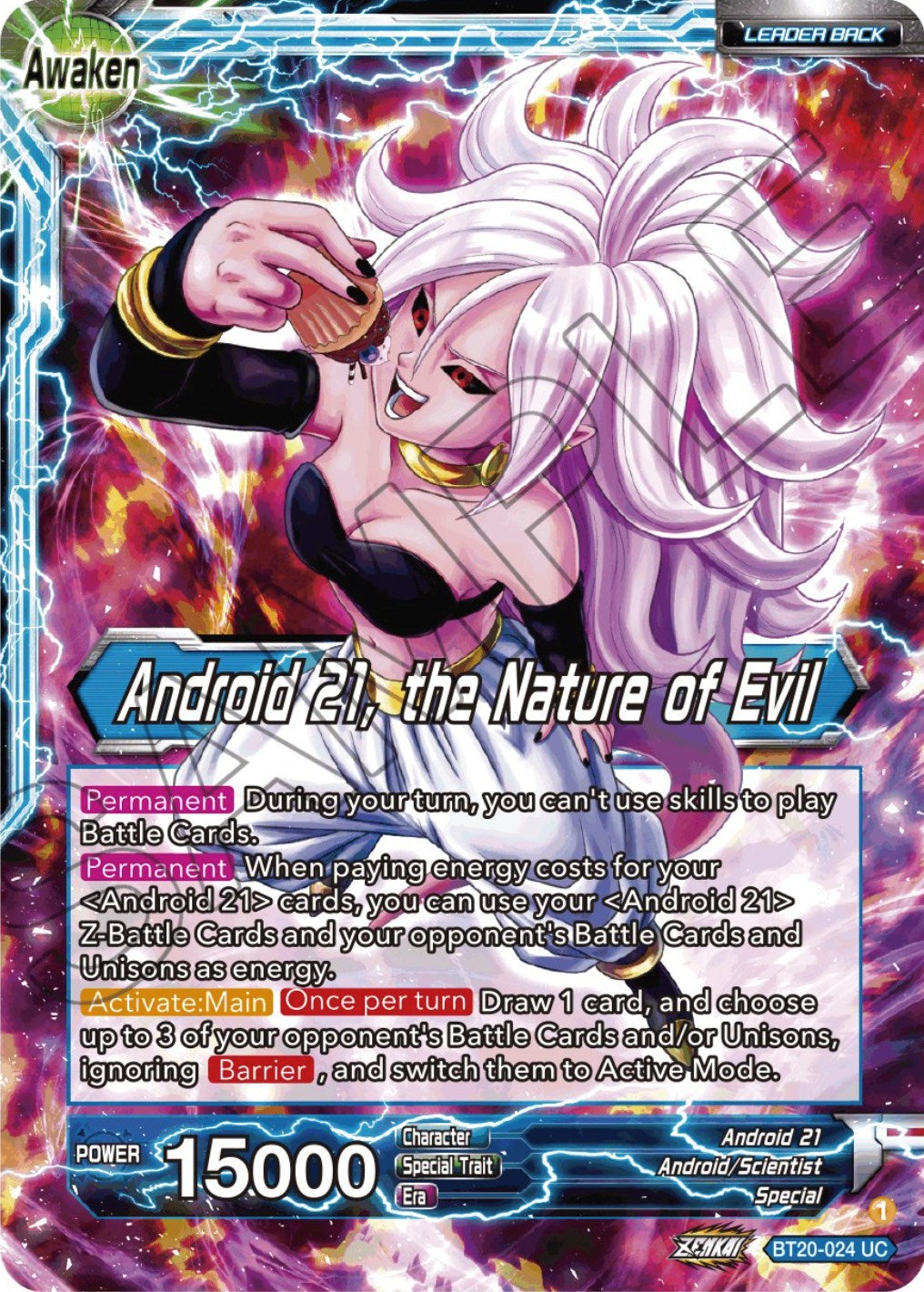 Android 21 // Android 21, the Nature of Evil (BT20-024) [Power Absorbed] Parallel Foil