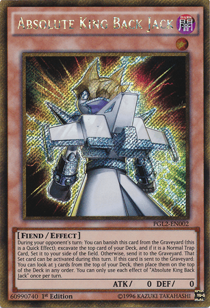 Absolute King Back Jack [PGL2-EN002] Gold Secret Rare - Josh's Cards