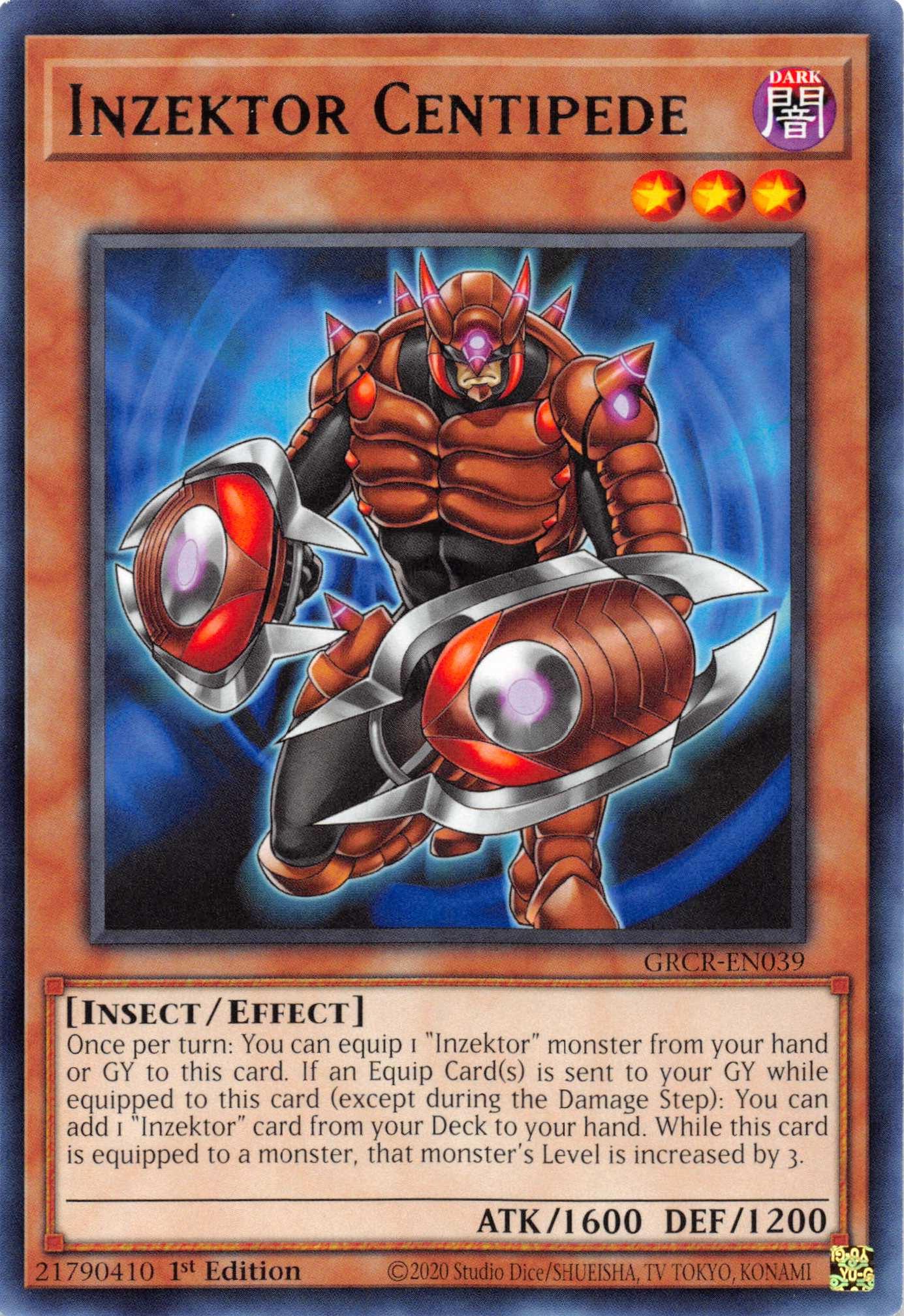 Inzektor Centipede [GRCR-EN039] Rare - Josh's Cards