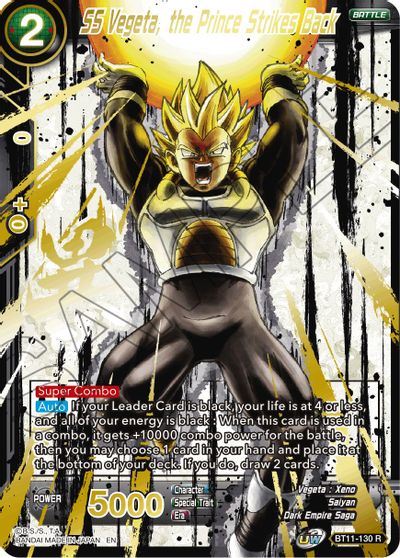 SS Vegeta, the Prince Strikes Back (Alternate Art) (BT11-130) [Special Anniversary Set 2021] Parallel Foil