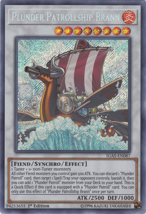 Plunder Patrollship Brann [IGAS-EN087] Secret Rare - Josh's Cards