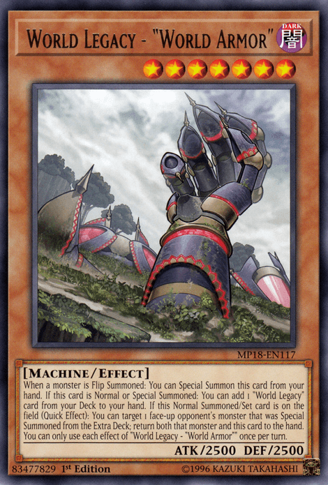 World Legacy - "World Armor" [MP18-EN117] Rare - Josh's Cards