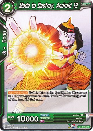 Made to Destroy, Android 19 (BT3-066) [Cross Worlds] Parallel Foil