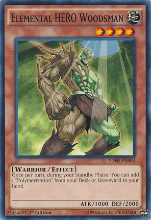 Elemental Hero Woodsman [SDHS-EN003] Common - Josh's Cards