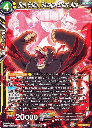 Son Goku, Savage Great Ape (Power Booster) (P-156) [Promotion Cards] Parallel Foil