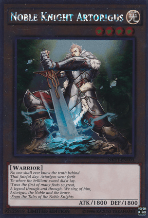 Noble Knight Artorigus [NKRT-EN003] Platinum Rare - Josh's Cards
