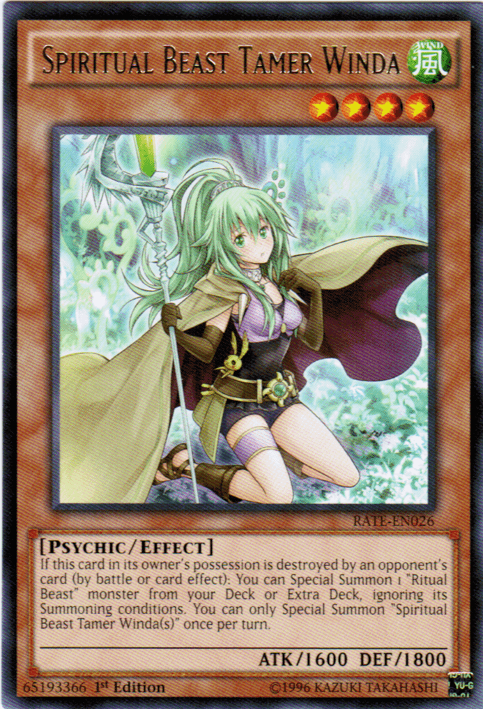 Spiritual Beast Tamer Winda [RATE-EN026] Rare - Josh's Cards