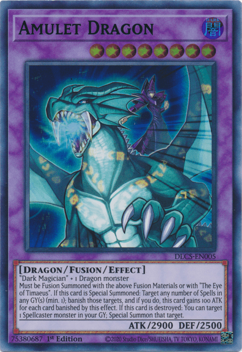 Amulet Dragon (Green) [DLCS-EN005] Ultra Rare - Josh's Cards
