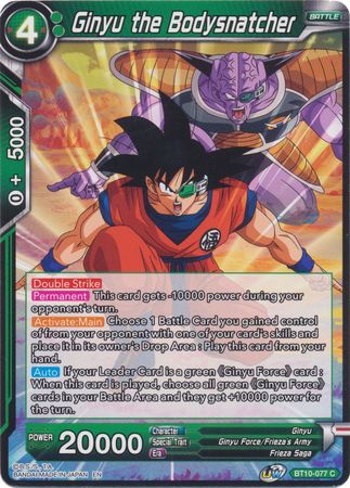 Ginyu the Bodysnatcher (BT10-077) [Rise of the Unison Warrior 2nd Edition] Parallel Foil