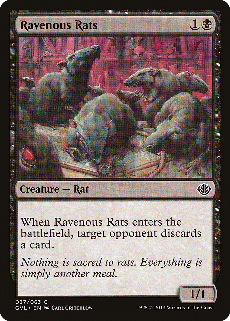 Ravenous Rats (DD3-037) - Duel Decks Anthology: Garruk vs. Liliana