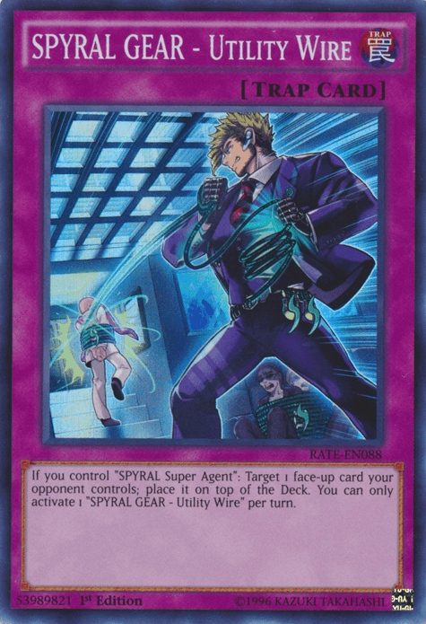 SPYRAL GEAR - Utility Wire [RATE-EN088] Super Rare - Josh's Cards