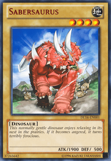 Sabersaurus (Red) [DL16-EN001] Rare - Josh's Cards