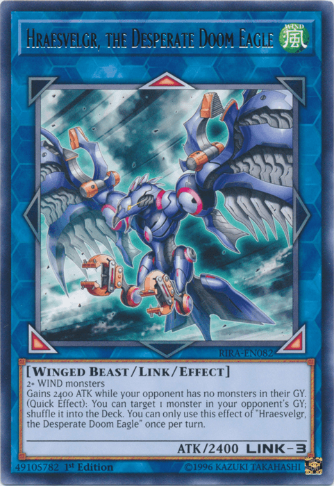Hraesvelgr, the Desperate Doom Eagle [RIRA-EN082] Rare - Josh's Cards