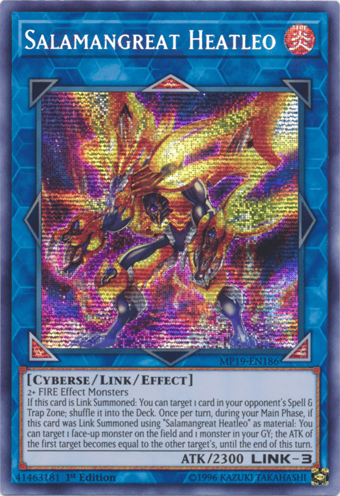 Salamangreat Heatleo [MP19-EN186] Prismatic Secret Rare - Josh's Cards